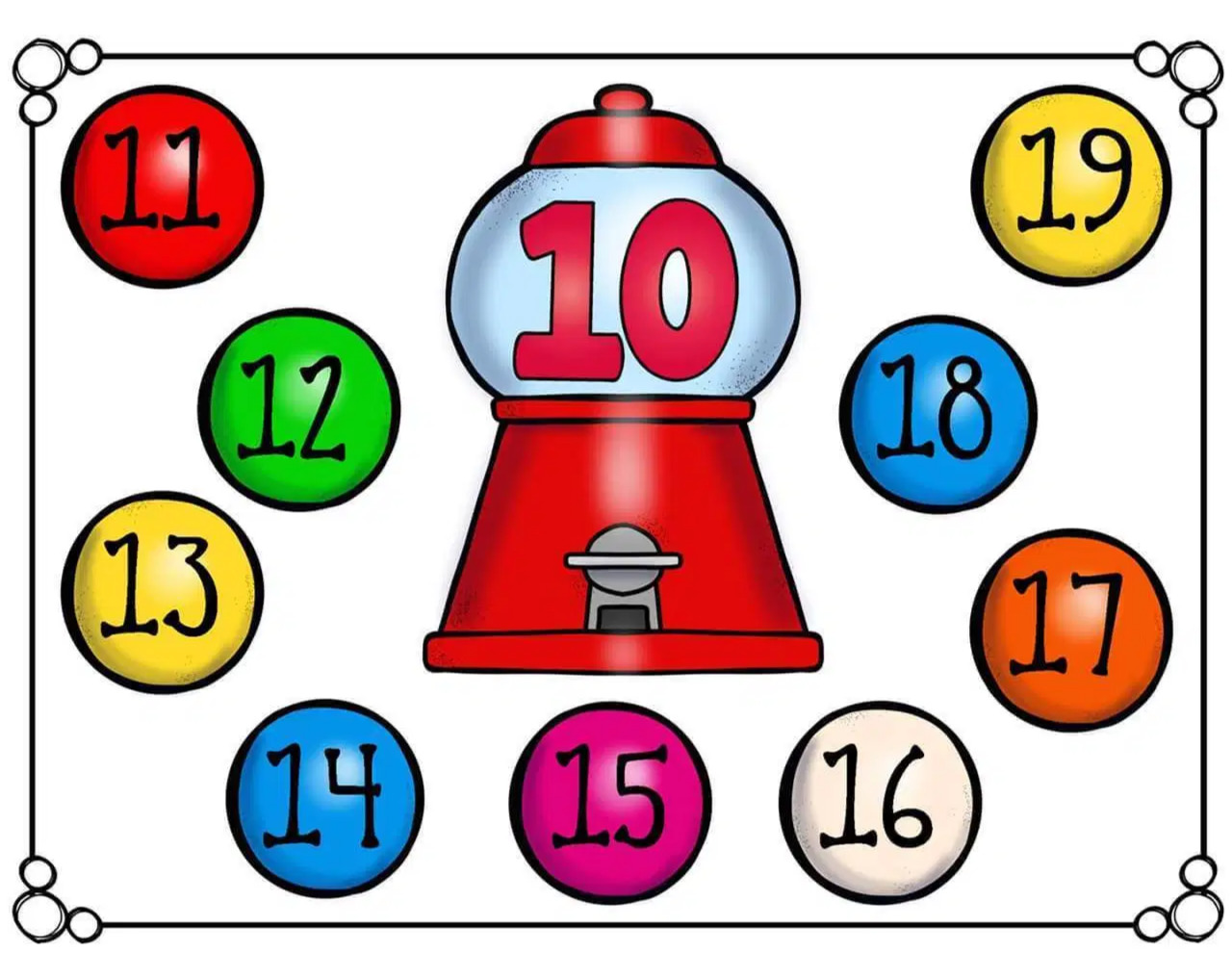 Representación Visual de la Familia del 10 en un contexto educativo