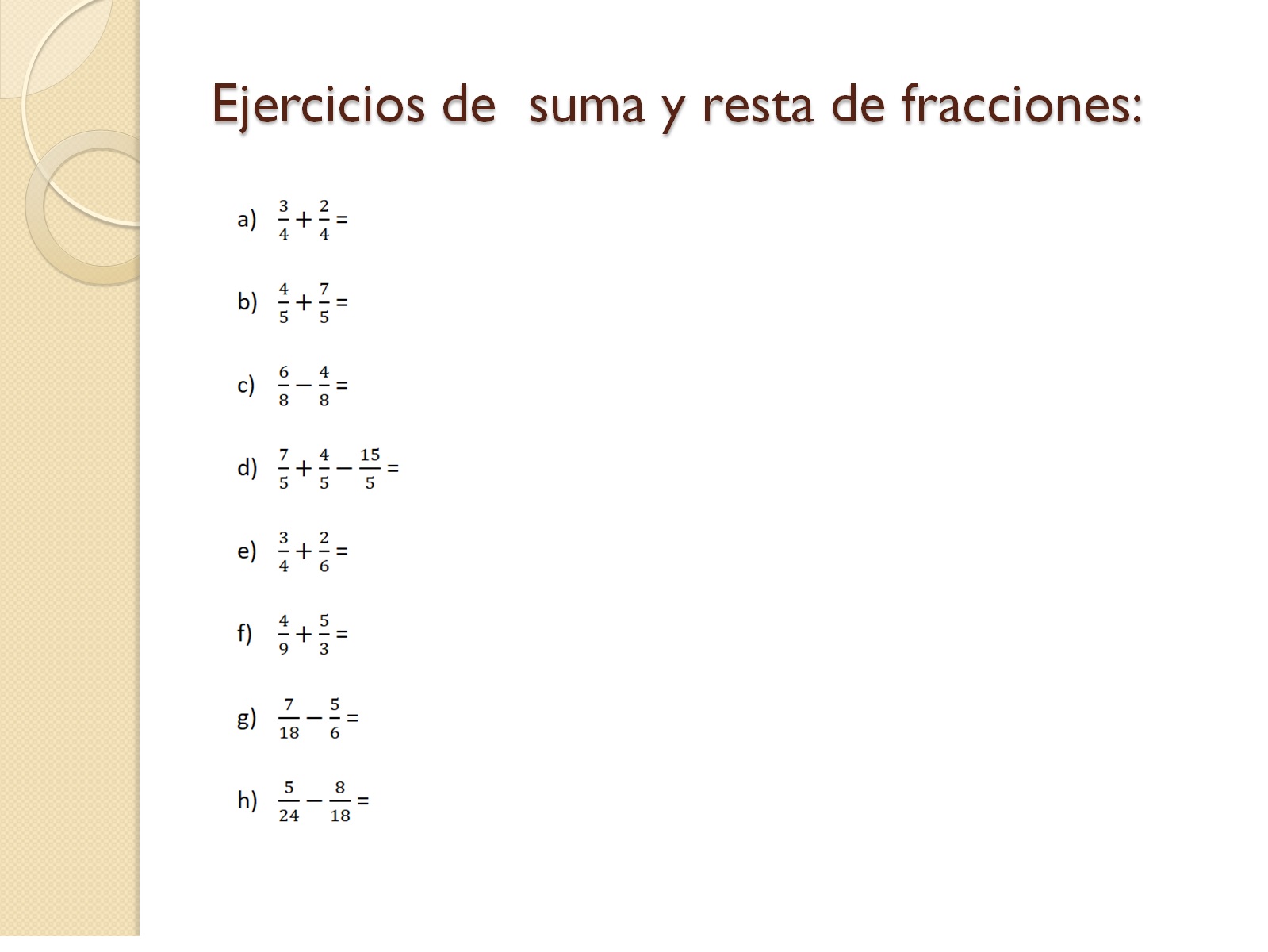 TOMi.digital - Suma y resta de fracciones grado 4